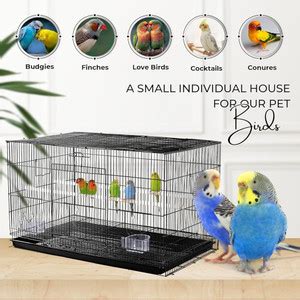 NatureNest 2Feet Black Birds Cage With Side Opening for Breeding Box ...