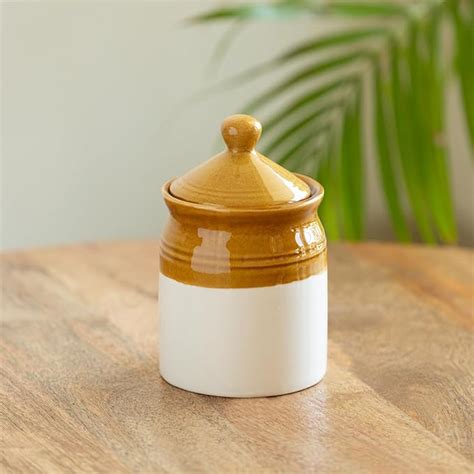 Buy ExclusiveLane 'Old Martaban' Ceramic Pickle Jars for Dining Table ...