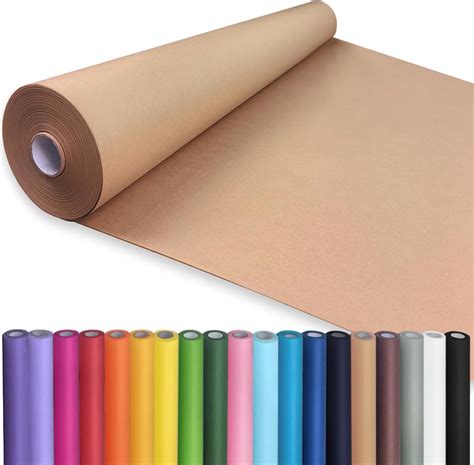 PerkHomy 30" x 2,400" (200') Brown Kraft Paper Roll for Craft Bulletin ...