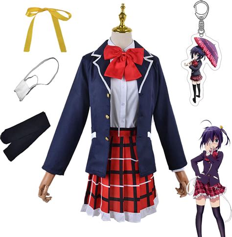 Buy Tugia Takanashi Rikka Cosplay Outfit with Keychain,Anime Love ...