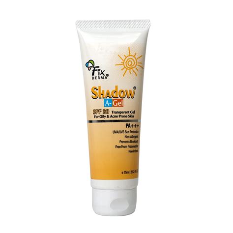 Fixderma Shadow Sunscreen A-Gel SPF 30 for Acne Prone Skin, Non-Oily ...