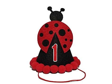 Orange Dolly Happy Ladybug 1st Birthday Party Hat-First Birthday Cake ...