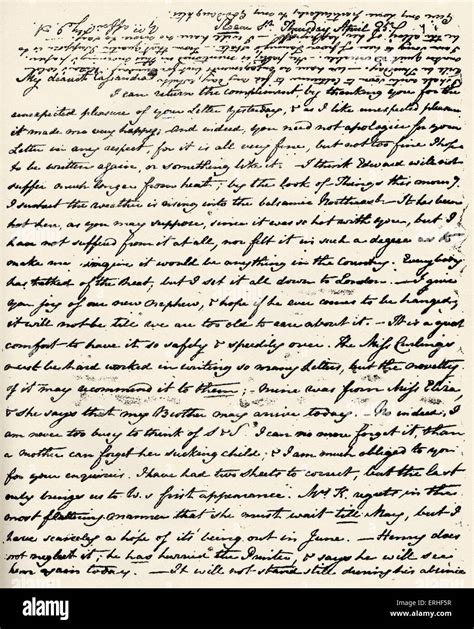 Jane Austen - Letter from English novelist to her sister Cassandra ...