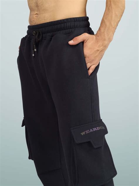 5 POCKET FLEECE SOLID CARGO PANT NAVY BLUE | Buy Online at Wearduds India