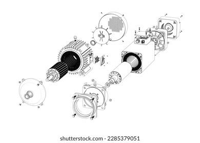 Image result for Motor Exploded-View Chart
