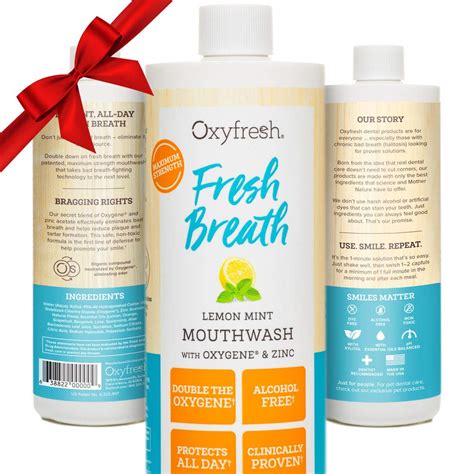 Buy Premium Oxyfresh Lemon Mint Fresh Breath Mouthwash – Oral Rinse for ...