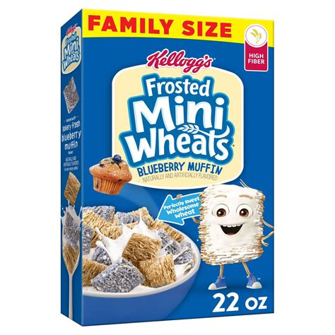 Kellogg's Frosted Mini-Wheats Blueberry Muffin Breakfast Cereal, Family ...