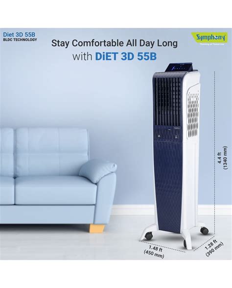 Symphony Diet 3D 55B Evaporative Air Cooler For Home with BLDC ...