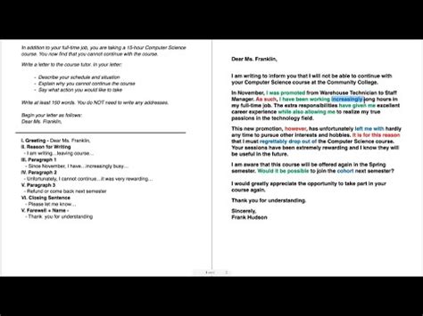 How to write Semi-formal Letter Video Lecture - Writing for General ...