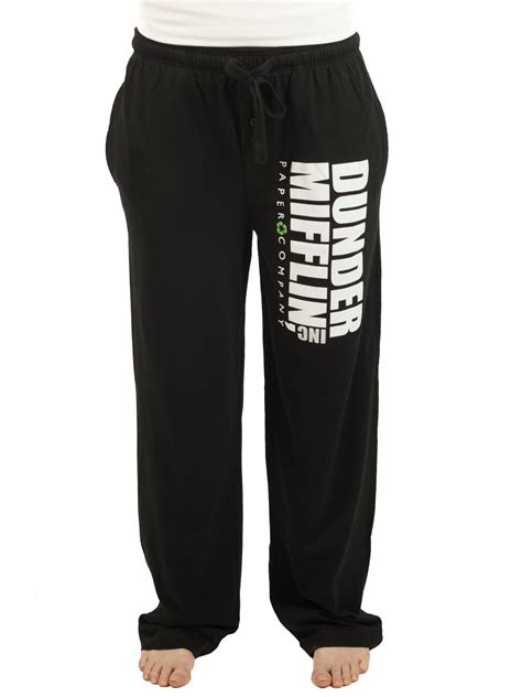 Buy The Office Dunder Mifflin Men's Black Sleep Pants, Sizes S-2XL ...