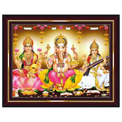 Pavan Photo Laminations Lakshmi Devi Ganesha Saraswati Ganesh Hanging ...