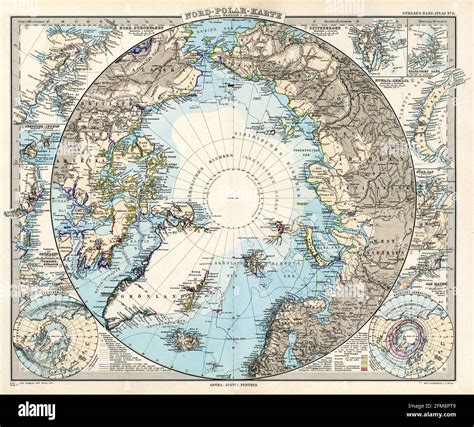 Old map of north pole hi-res stock photography and images - Alamy
