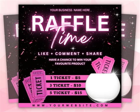 Raffle Flyer, Raffle Ticket Flyer, Giveaway Flyer, Hair Raffle Flyer, Braids Raffle Flyer, Lash ...