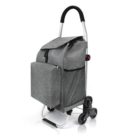 Cosaving Shopping Cart Foldable Shopping Trolley With Aluminum Frame ...