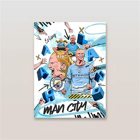 Erling Haaland Man City Metal Poster – Inkyprinty.in