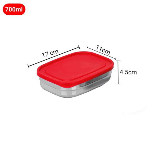 Pdd Falcon Steel Recto Plast Red Container 700ml – PddFalcon