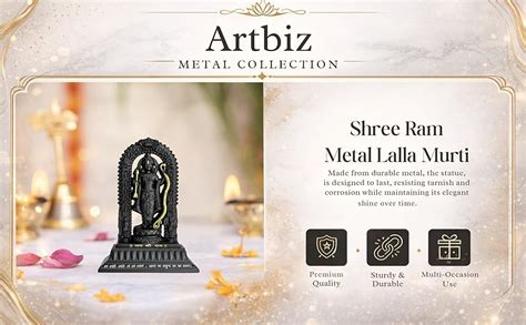 Buy Artbiz Shree Ram Lalla Ayodhya Murti 7 Inch | Home Decor for Puja ...
