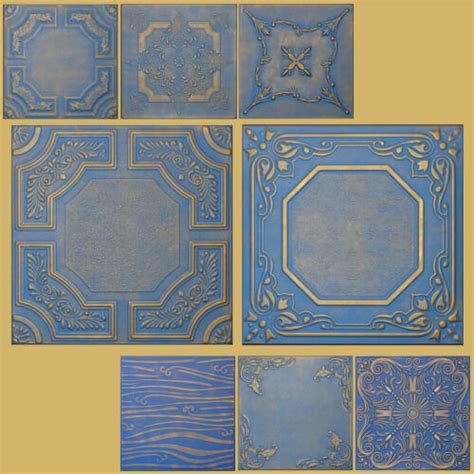 BLUE GOLD STYROFOAM 20x20 TIN LOOK CEILING TILES India | Ubuy