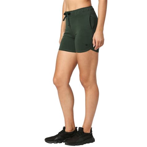 BOTTLE GREEN COTTON SHORTS FOR WOMEN – Laasa Sports