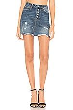 Free People Denim A-Line Mini Skirt in Dark Denim | REVOLVE