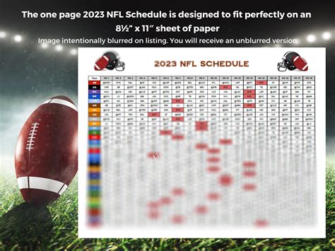 Nfl Schedule Printable Pdf Free - Free Printable US