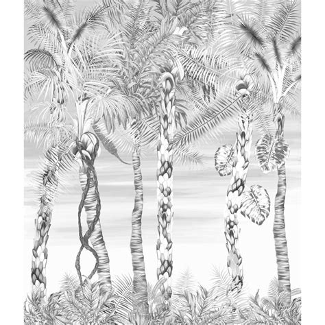 Ehsaas, Grisaille Foliage Wallpaper | Life n Colors