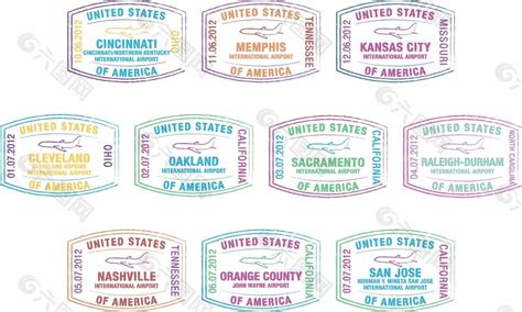矢量格式的美国主要机场护照平面广告素材免费下载(图片编号:2016663)-六图网