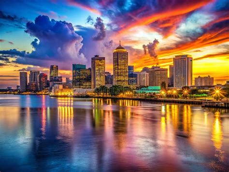 Majestic New Orleans Skyline at Sunset a Captivating Portrait ...