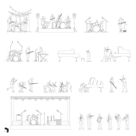Cad Performance People 3 | Toffu Co | Cad blocks, Architecture collage, Cad