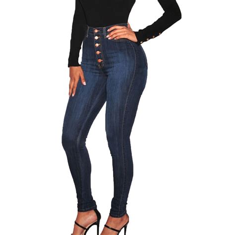 Efsteb High Waisted Stretch Jeans for Curvy Women High Waist Stretch ...