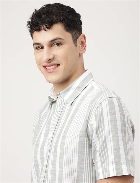 Buy Pure Cotton Striped Spread Collar Shirt at Marks & Spencer