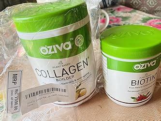 OZiva Plant Based Collagen Builder Powder (With Vitamin C) Berry Orange ...