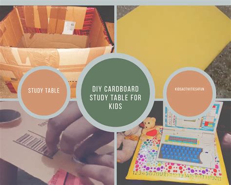 cardboard craft||how to make a cardboard study table for kids.WASTE OUT ...