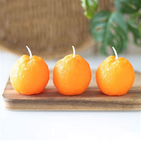 Set of 3 Fruit Shaped Decorative Candles