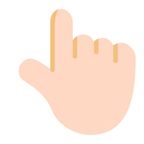 Backhand Index Pointing Up Flat Light Icon | FluentUI Emoji Flat ...