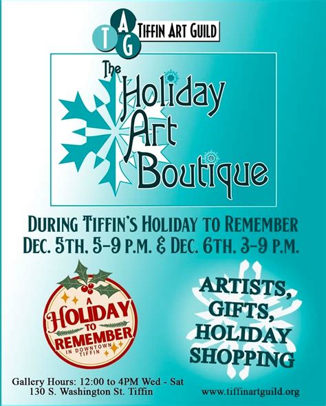 Holiday Art Boutique , 130 S Washington St, Tiffin, OH, 5 December to 6 ...