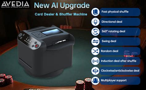Magam Automatic Card Shuffler and Dealer(Black), Programmable Playing ...