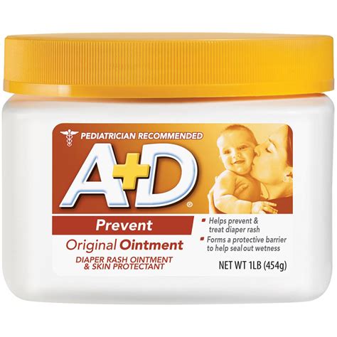 A+d Original Diaper Rash Ointment Jar, 16oz | Baby Creams & Ointments ...