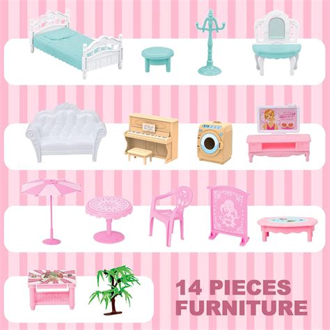 Buy TOY Life Pink Princess Doll House Barbie Doll House 3-5 Year Old ...