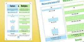 What are Factors and Multiples? Definitions