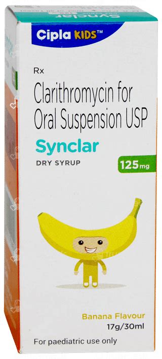 Synclar 125 MG Dry Syrup 30 ML | Order Synclar 125 MG Dry Syrup 30 ML ...