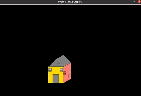 Python Turtle Code to Make Cool House 的图像结果