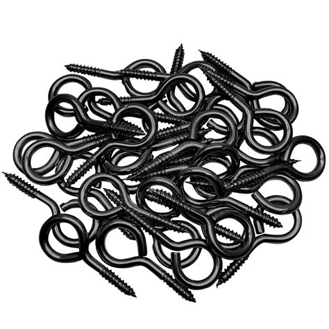Axe Sickle Black 2 Inch Screw Eyes Metal Eye Hooks Small Eyelet Screws ...