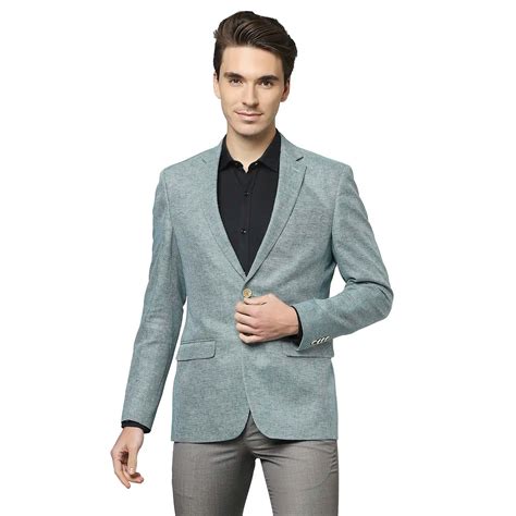 Men Green Super Slim Fit Structure Cotton Blend Jackets – MyRaymond