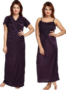 SHOPPING STATION Women Nighty with Robe - Buy SHOPPING STATION Women ...