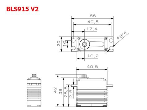 KST BLS915 V8 Brushless Digital HV Servo 78g / 20,0 mm / 0,070sec / 25 ...
