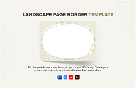 Landscape Page Border Template in PDF, Word, Illustrator, Google Docs ...