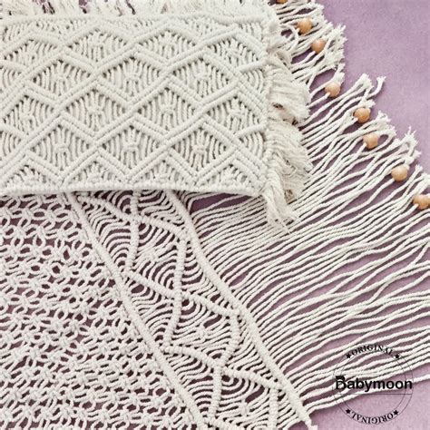 Babymoon Macrame Mat Layer with Pillow Blanket Basket Filler Baby Phot ...