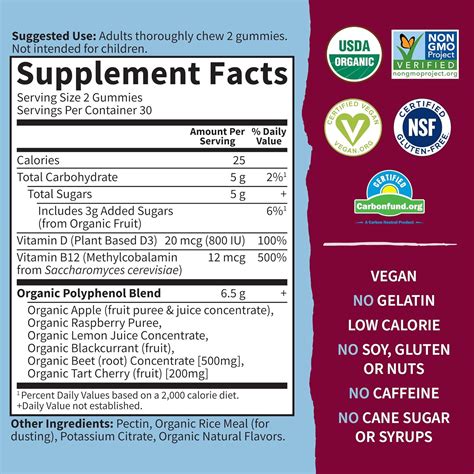 Buy Garden of Life Organic Beet Root Gummies Made from Pectin with ...