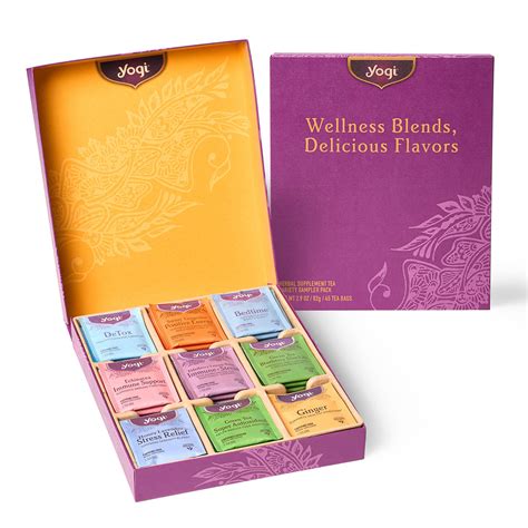 Amazon.com: Favorites Yogi Tea Organic Sampler Gift Box - Assorted ...